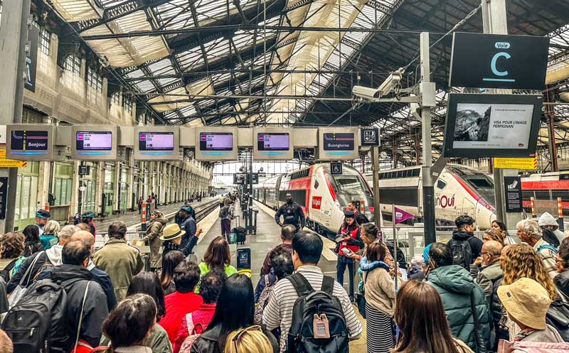 Treinreis van Amsterdam naar Valence, overstap in Parijs op Gare de Lyon